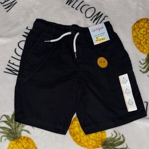 Cat & Jack Black Pull-On Shorts with White Drawstring 6/7